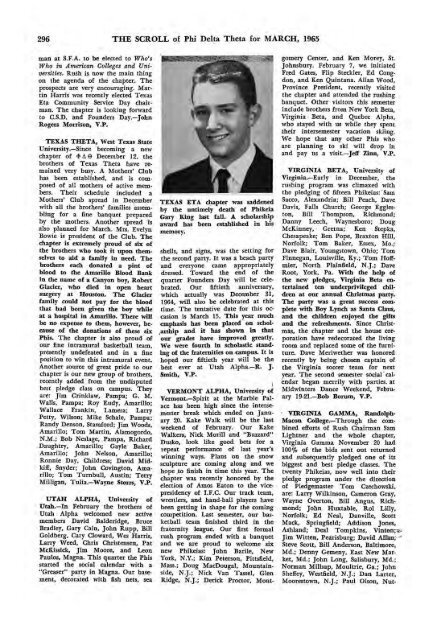 1964–65 Volume 89 No 1–5 - Phi Delta Theta Scroll Archive