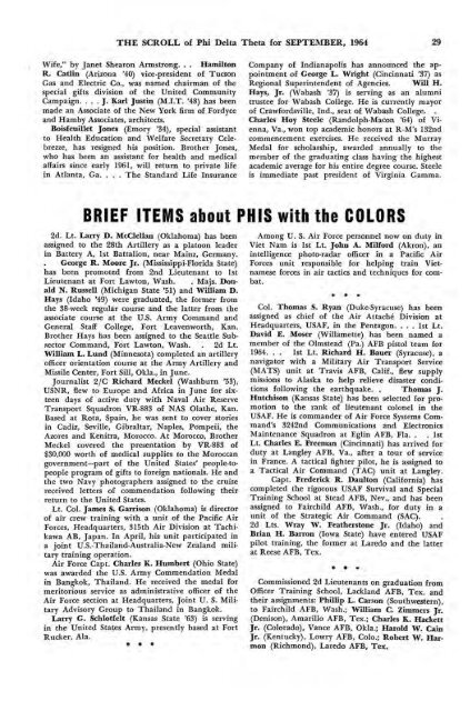 1964–65 Volume 89 No 1–5 - Phi Delta Theta Scroll Archive