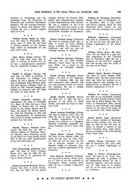 1964–65 Volume 89 No 1–5 - Phi Delta Theta Scroll Archive