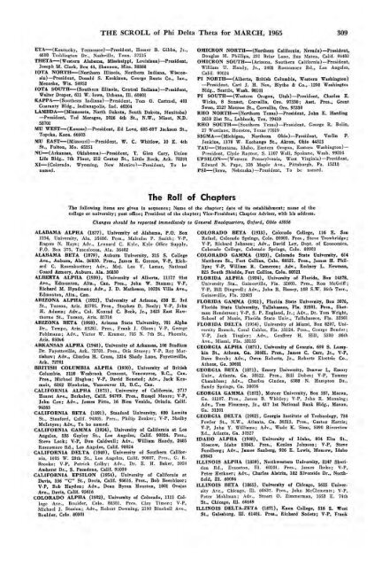 1964–65 Volume 89 No 1–5 - Phi Delta Theta Scroll Archive