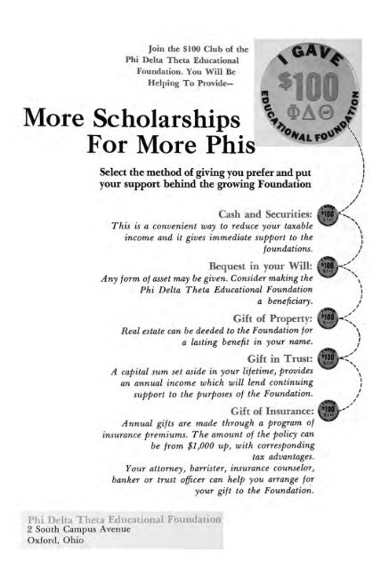 1964–65 Volume 89 No 1–5 - Phi Delta Theta Scroll Archive