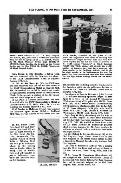 1964–65 Volume 89 No 1–5 - Phi Delta Theta Scroll Archive
