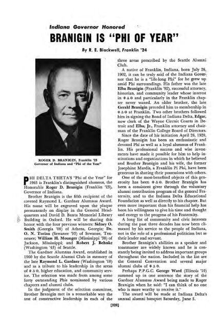 1964–65 Volume 89 No 1–5 - Phi Delta Theta Scroll Archive