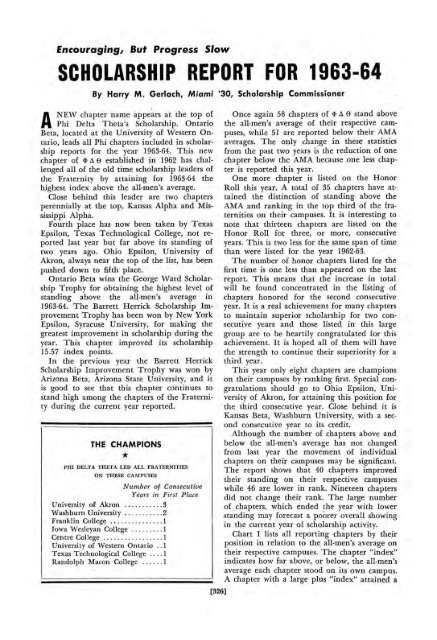 1964–65 Volume 89 No 1–5 - Phi Delta Theta Scroll Archive