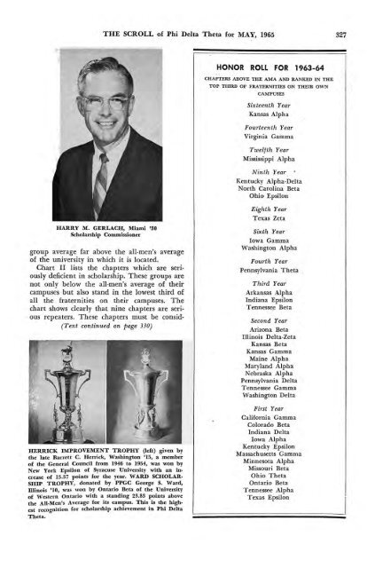 1964–65 Volume 89 No 1–5 - Phi Delta Theta Scroll Archive