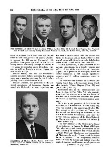 1964–65 Volume 89 No 1–5 - Phi Delta Theta Scroll Archive