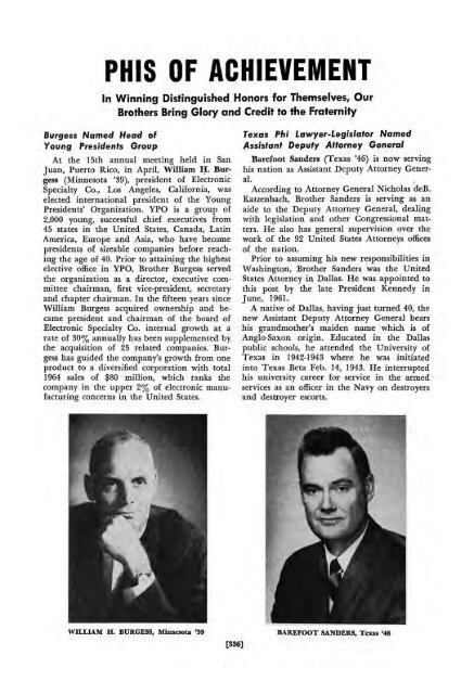 1964–65 Volume 89 No 1–5 - Phi Delta Theta Scroll Archive