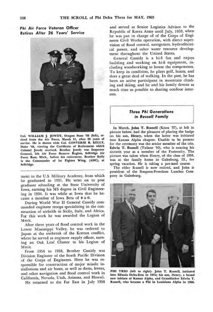 1964–65 Volume 89 No 1–5 - Phi Delta Theta Scroll Archive