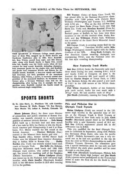 1964–65 Volume 89 No 1–5 - Phi Delta Theta Scroll Archive