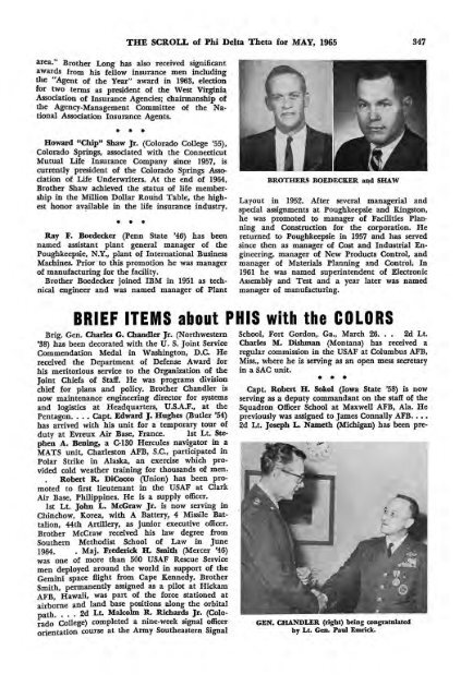 1964–65 Volume 89 No 1–5 - Phi Delta Theta Scroll Archive