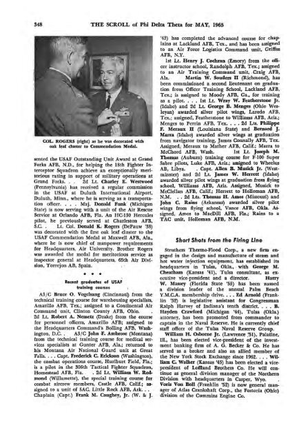 1964–65 Volume 89 No 1–5 - Phi Delta Theta Scroll Archive