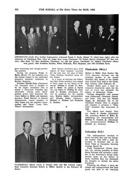 1964–65 Volume 89 No 1–5 - Phi Delta Theta Scroll Archive