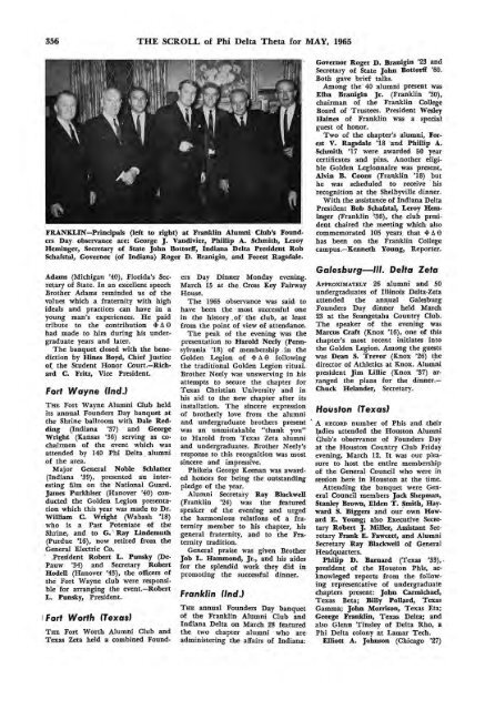 1964–65 Volume 89 No 1–5 - Phi Delta Theta Scroll Archive