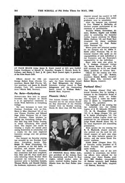 1964–65 Volume 89 No 1–5 - Phi Delta Theta Scroll Archive