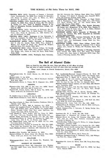 1964–65 Volume 89 No 1–5 - Phi Delta Theta Scroll Archive
