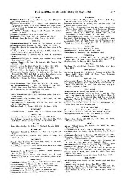1964–65 Volume 89 No 1–5 - Phi Delta Theta Scroll Archive