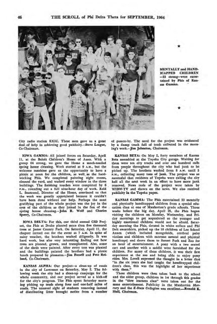 1964–65 Volume 89 No 1–5 - Phi Delta Theta Scroll Archive