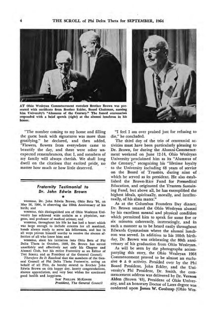 1964–65 Volume 89 No 1–5 - Phi Delta Theta Scroll Archive