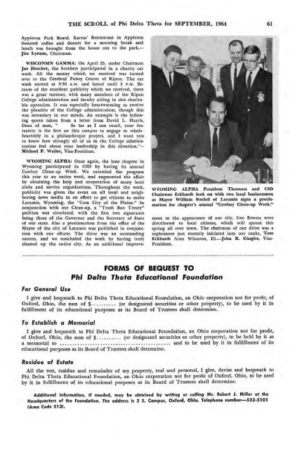 1964–65 Volume 89 No 1–5 - Phi Delta Theta Scroll Archive