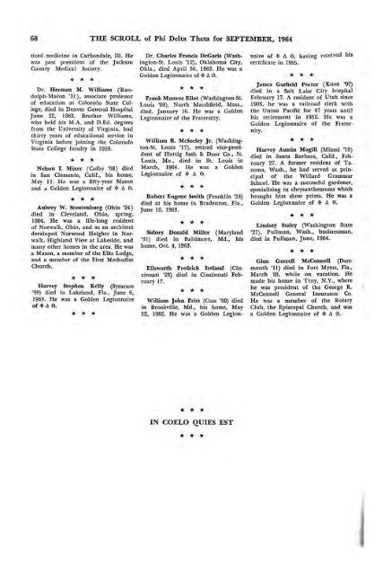 1964–65 Volume 89 No 1–5 - Phi Delta Theta Scroll Archive
