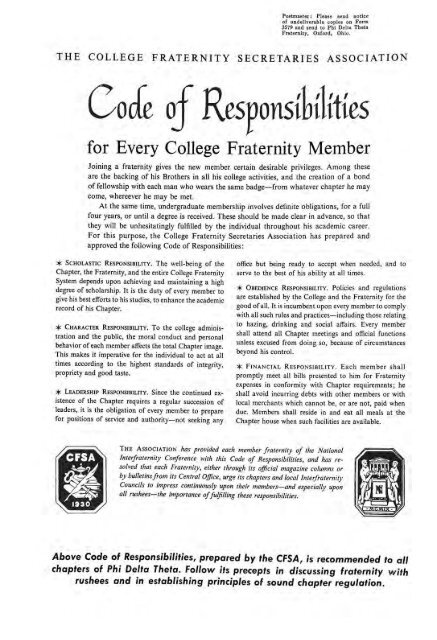 1964–65 Volume 89 No 1–5 - Phi Delta Theta Scroll Archive