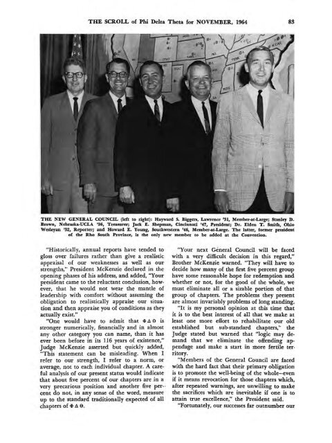 1964–65 Volume 89 No 1–5 - Phi Delta Theta Scroll Archive