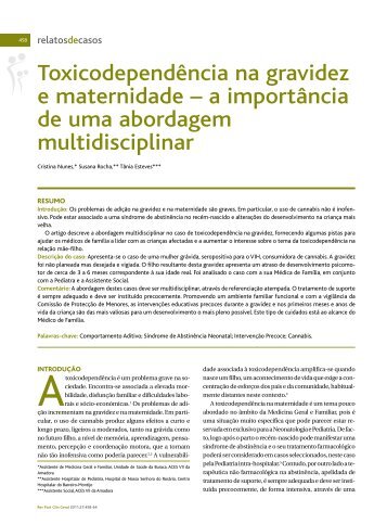 ToxicodependÃªncia na gravidez e maternidade â a ... - SciELO