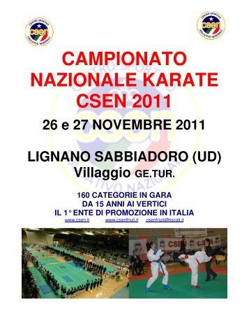 CAMPIONATO NAZIONALE KARATE CSEN 2011 - CSEN Roma