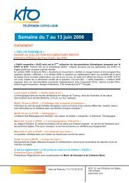 Semaine du 7 au 13 juin - Kto