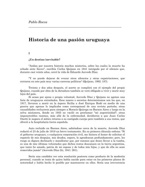 Historia de una pasiÃ³n uruguaya - Fernando Butazzoni