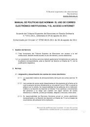 Uso de correo electrÃ³nico y acceso a internet en el TSE - Tribunal ...