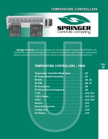 Catalog 2008 Sec U Temperature Controllers - Springer Controls