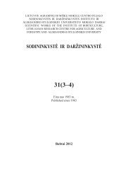 sodininkystÄ ir darÅ¾ininkystÄ 31(3â4)