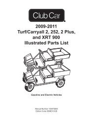 2009-2011 Turf/Carryall 2, 252, 2 Plus, and XRT ... - Bennett Golf Cars