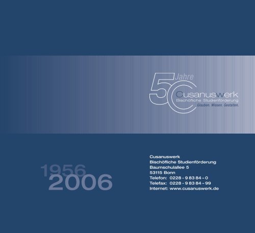 50 Jahre Cusanuswerk