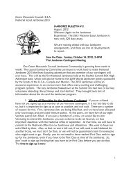 gmc 2013 jamboree bulletin #2 august 2012 - Green Mountain Council