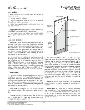 Smooth Flush-Glazed Fiberglass Doors - Masonite