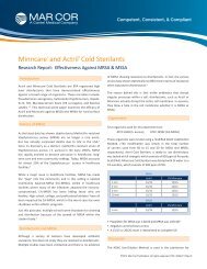 Actril & Minncare Cold Sterilants: Effectiveness against MRSA & MSSA