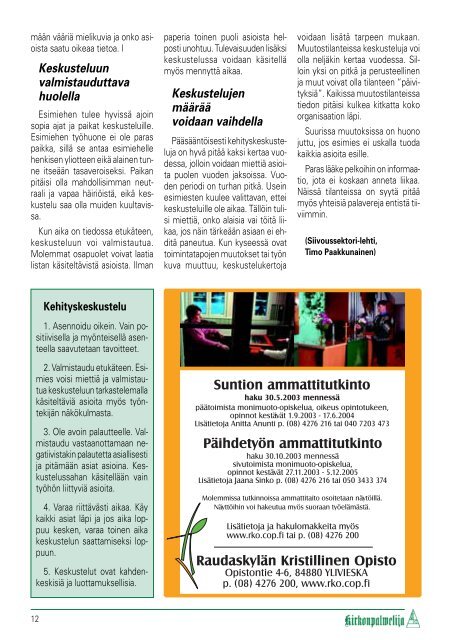 KP-LEHTI 2/2002 - Kirkonpalvelijat ry