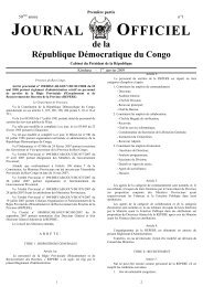 JOURNAL OFFICIEL de la RÃ©publique DÃ©mocratique ... - leganet.cd