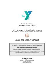 Baierl Family YMCA 2012 Men's Softball League - YMCA of Greater ...