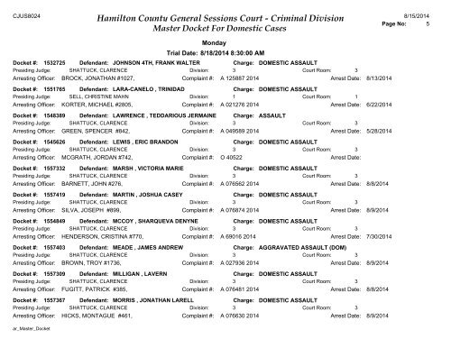 Hamilton County General Sessions Court - Criminal Division