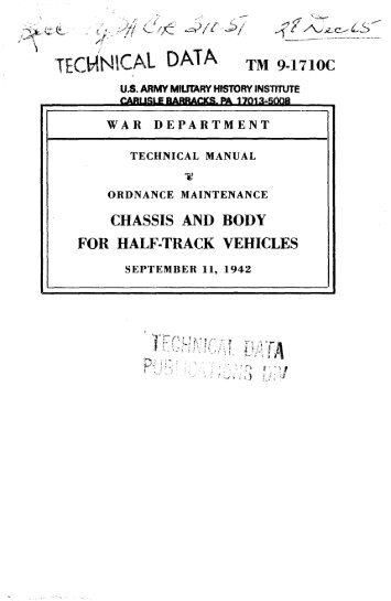 TM 9-1710C 1942 Ordnance Maintenance Chassis and ... - CGSC