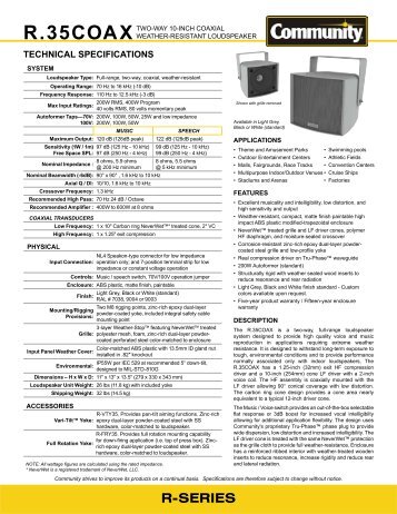 R.35COAX - Community Professional Loudspeakers