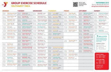 GROUP EXERCISE SCHEDULE - YMCA of Silicon Valley