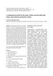 A mathematical model for the garlic (Allium sativum) bulb solid ...