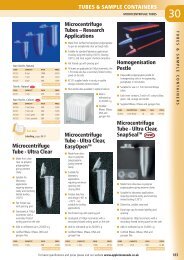 Tubes & Sample Containers - Appleton Woods Ltd