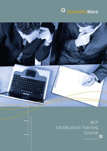 BCP Certification Training Course - QuantityWare