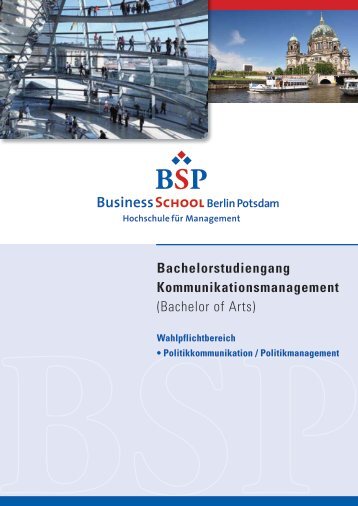 Bachelorstudiengang Kommunikationsmanagement (Bachelor of Arts)