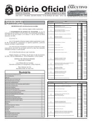 SumÃ¡rio - DiÃ¡rio Oficial - Governo do Estado do Tocantins